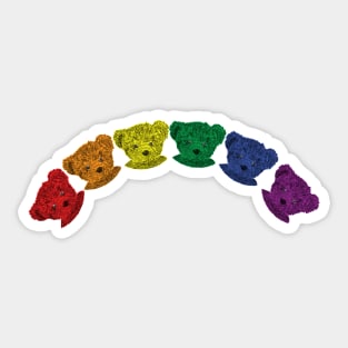 Pride Teddy Bear Rainbow Sticker